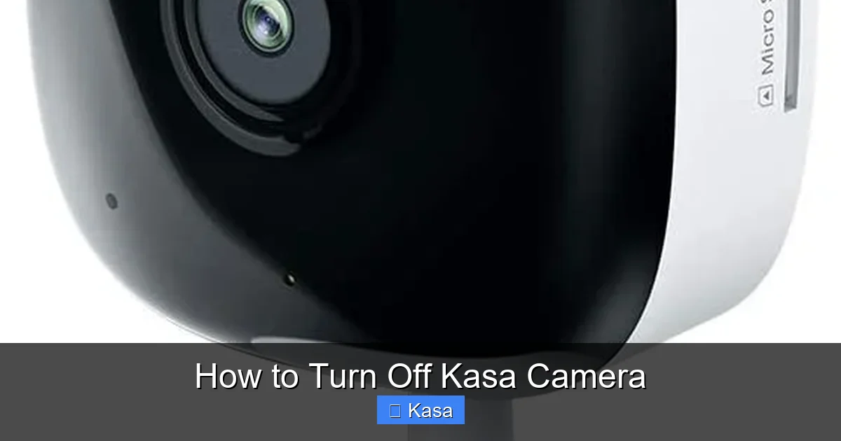 How to Turn Off Kasa Camera