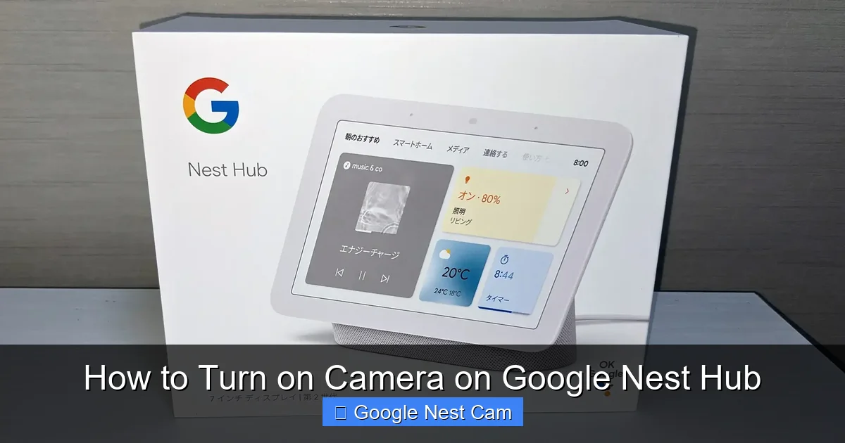 How to Turn on Camera on Google Nest Hub
