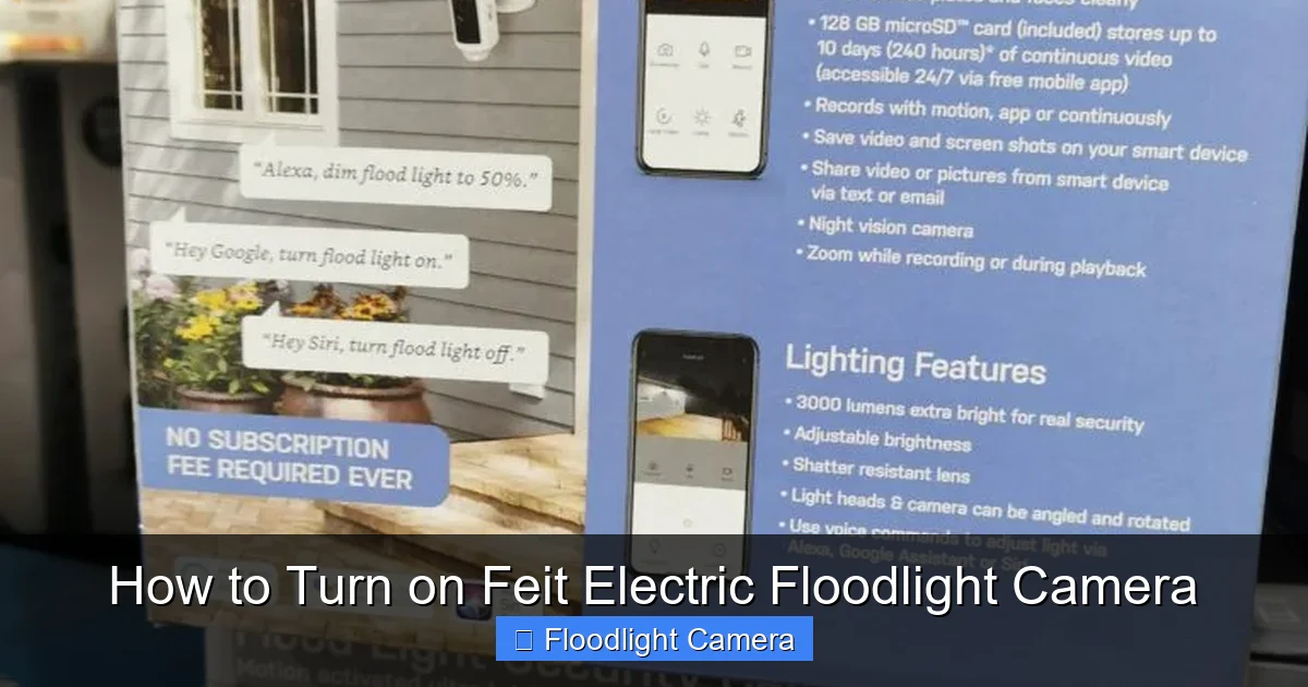 How to Turn on Feit Electric Floodlight Camera