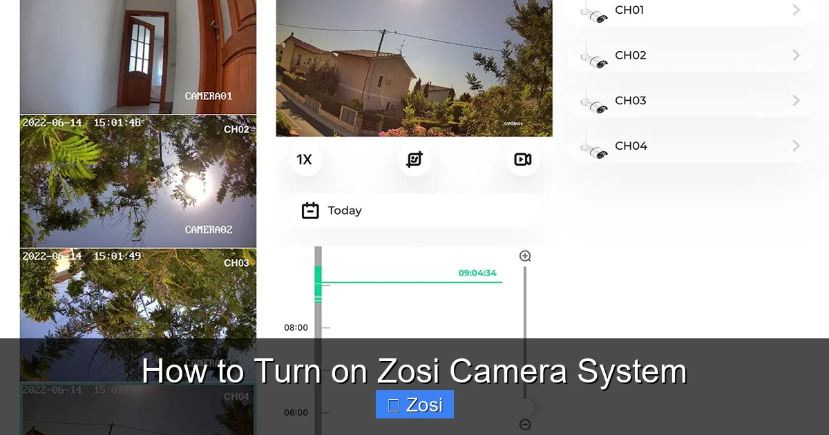How to Turn on Zosi Camera System