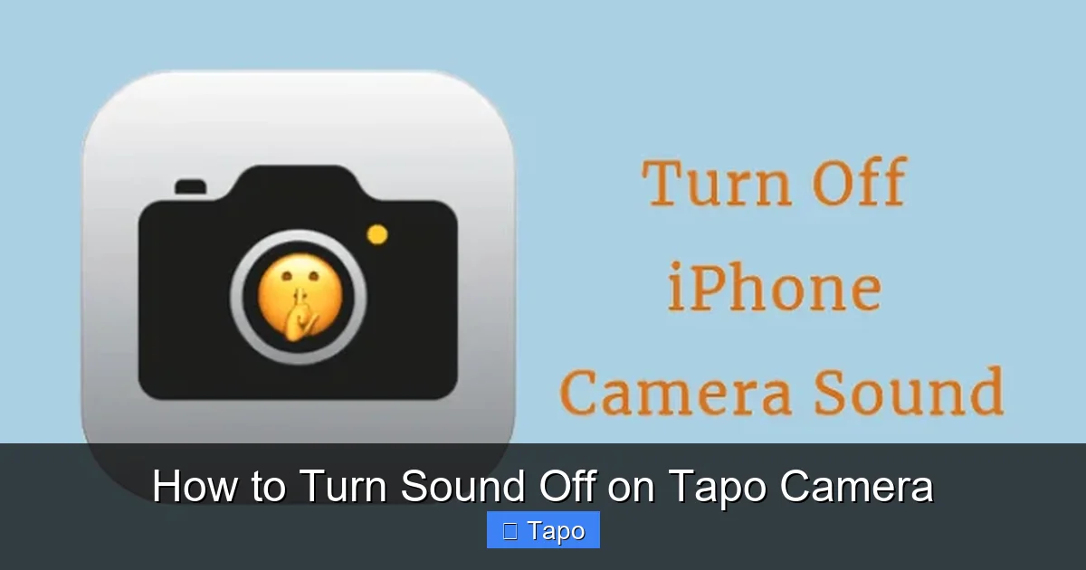 How to Turn Sound Off on Tapo Camera