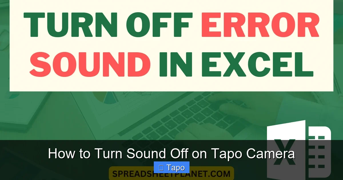 How to Turn Sound Off on Tapo Camera