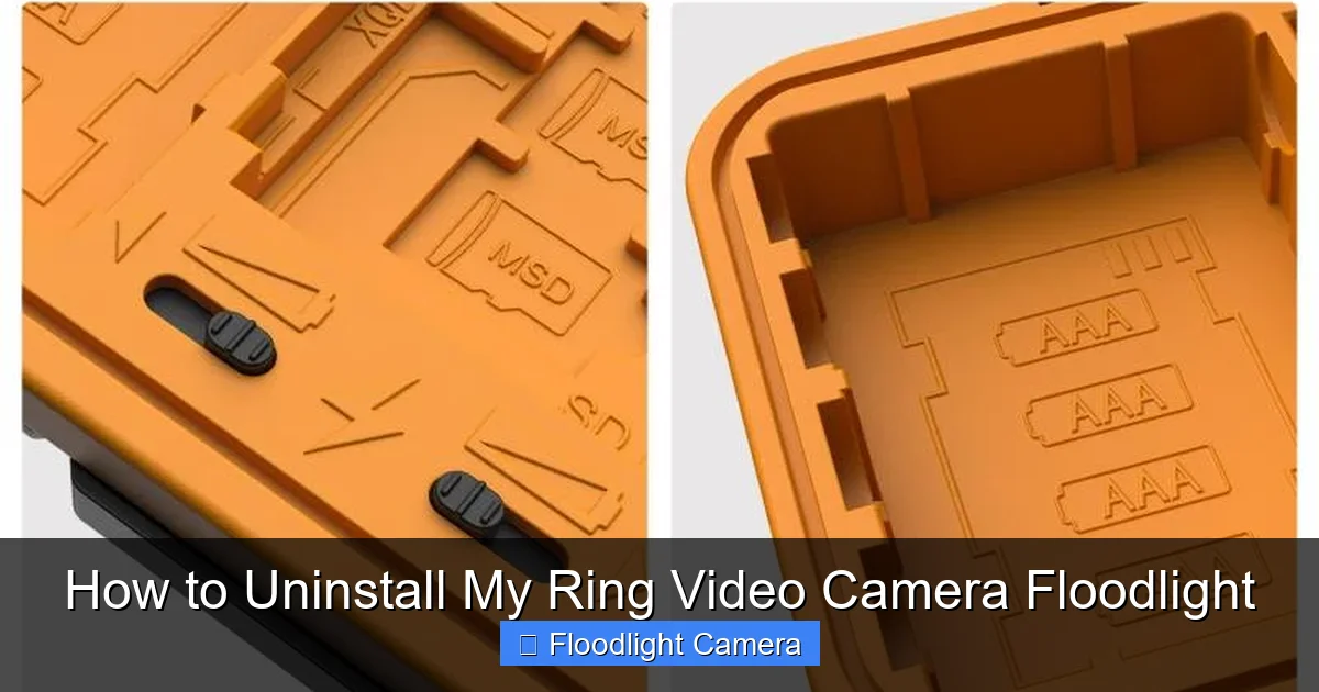 How to Uninstall My Ring Video Camera Floodlight