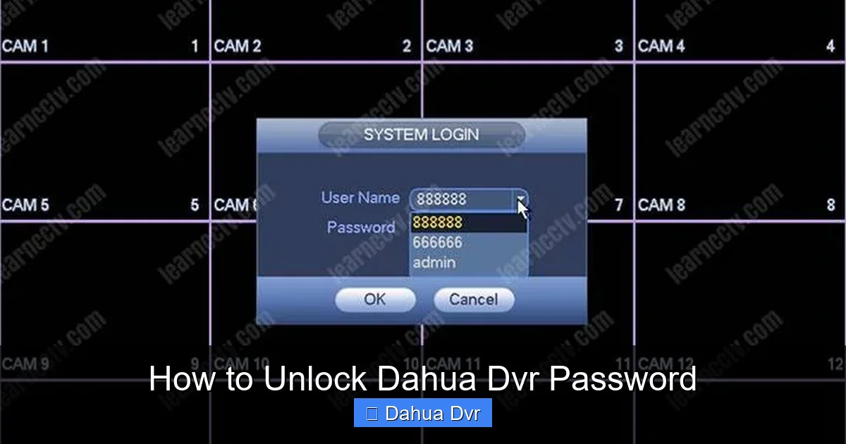 How to Unlock Dahua Dvr Password