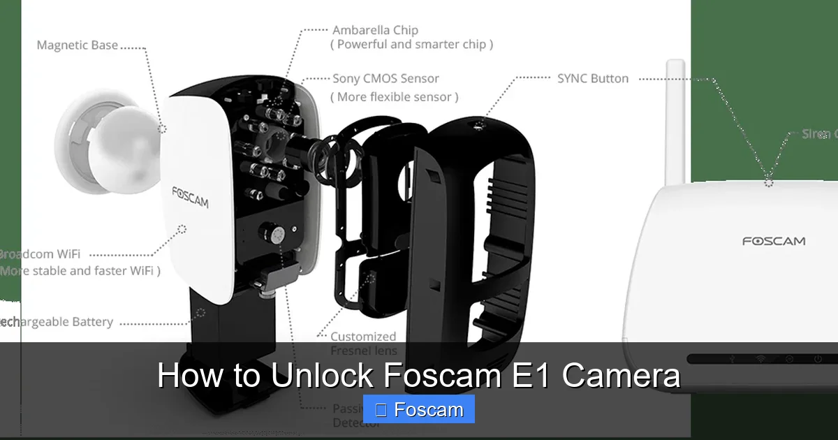 How to Unlock Foscam E1 Camera