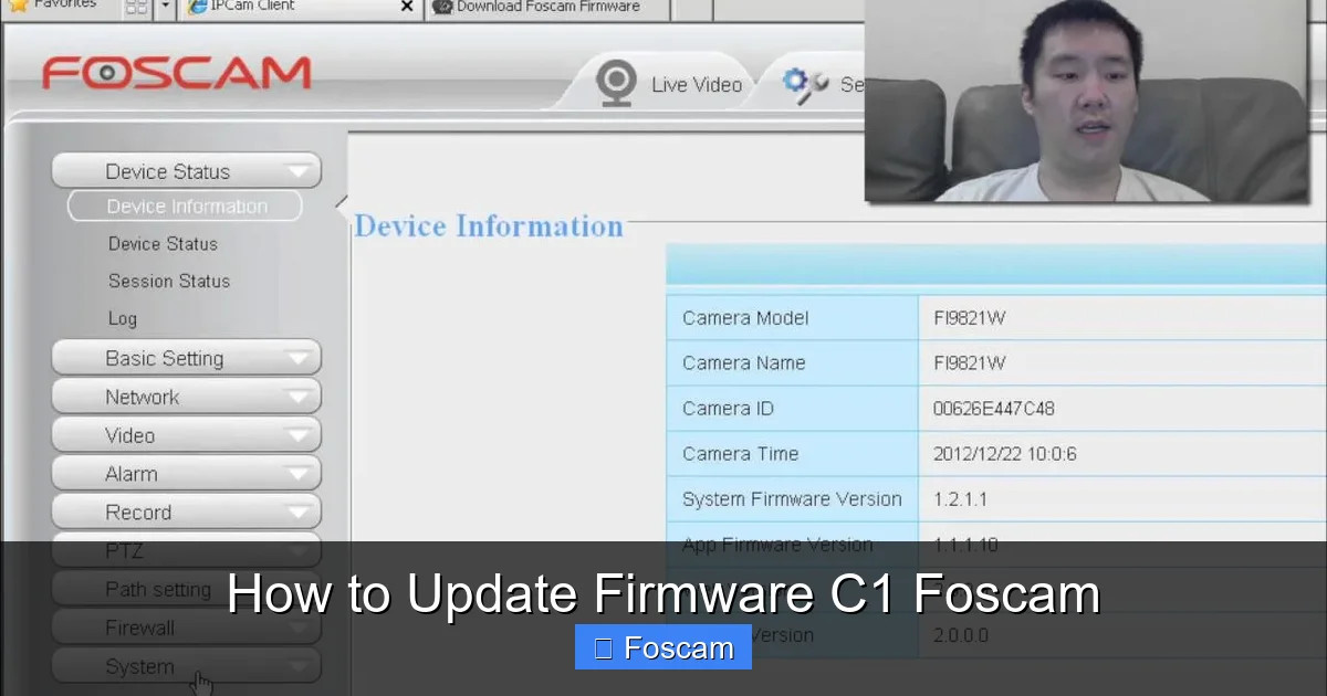 How to Update Firmware C1 Foscam