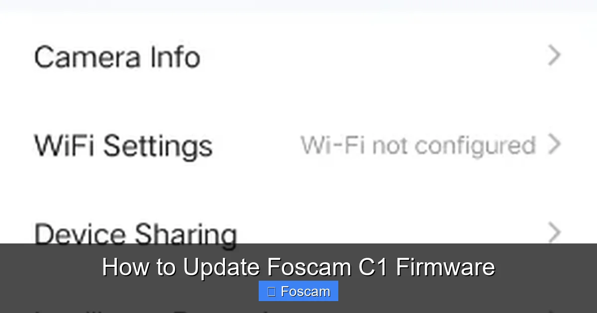 How to Update Foscam C1 Firmware