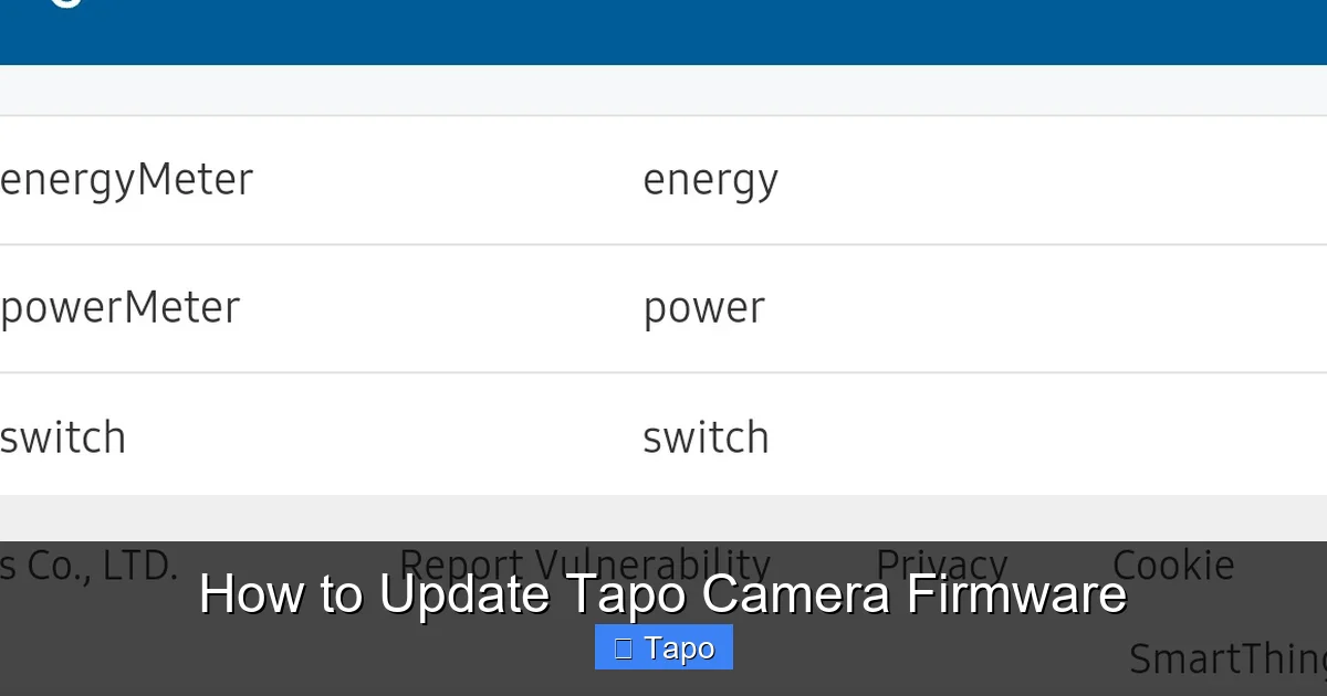 How to Update Tapo Camera Firmware