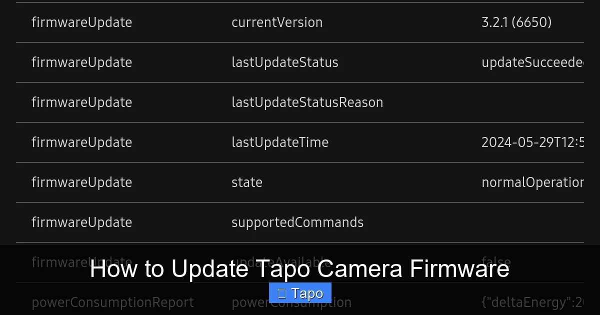How to Update Tapo Camera Firmware