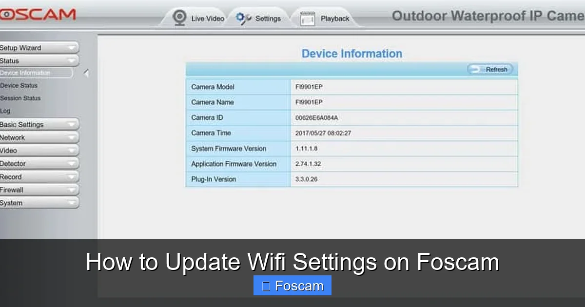 How to Update Wifi Settings on Foscam