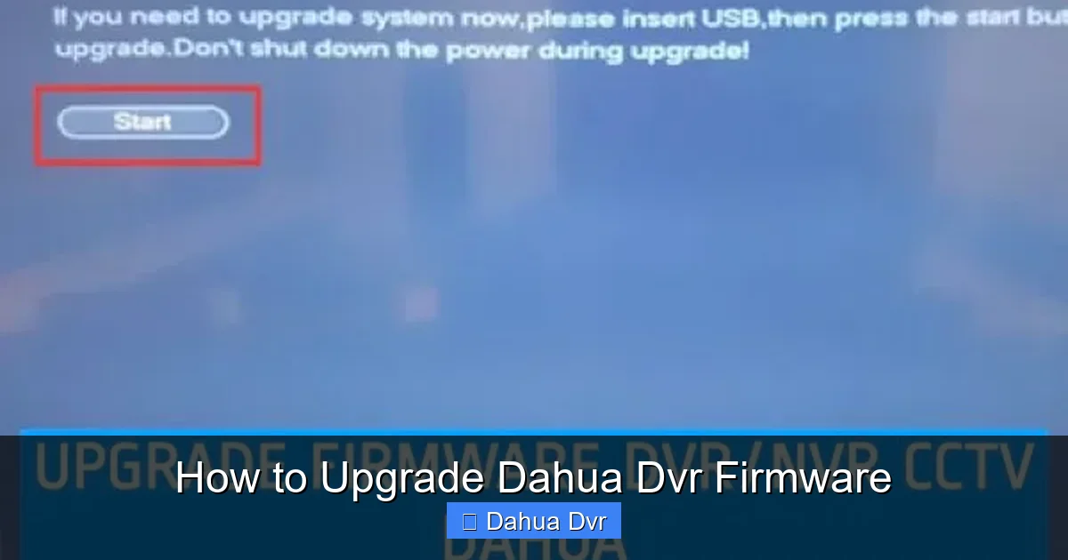 How to Upgrade Dahua Dvr Firmware