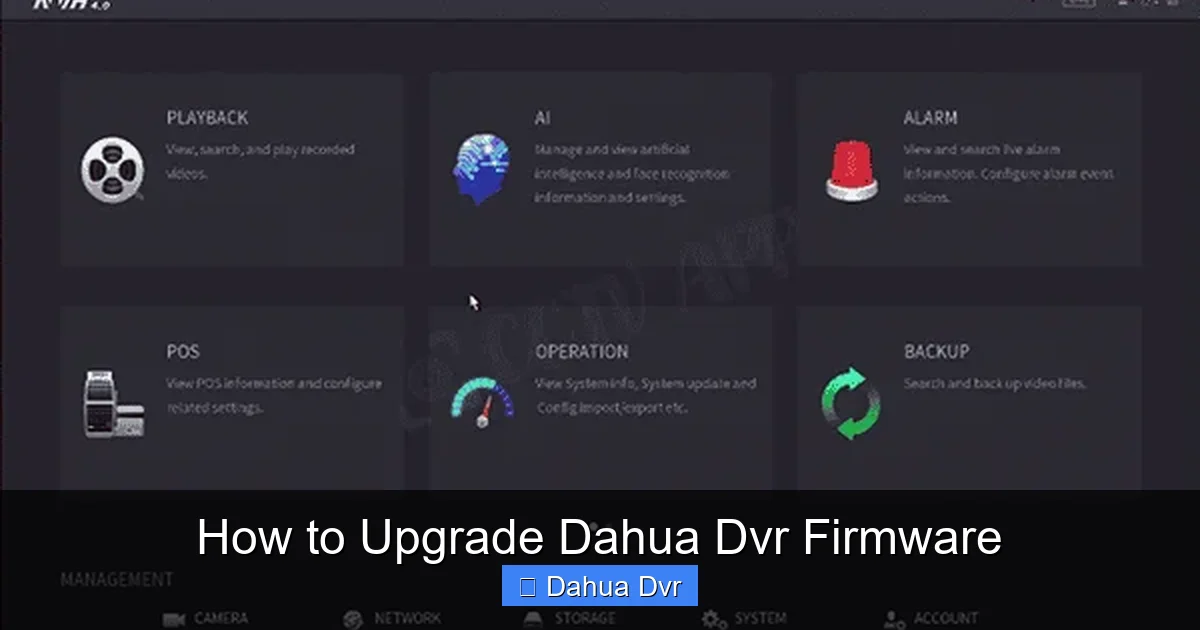 How to Upgrade Dahua Dvr Firmware