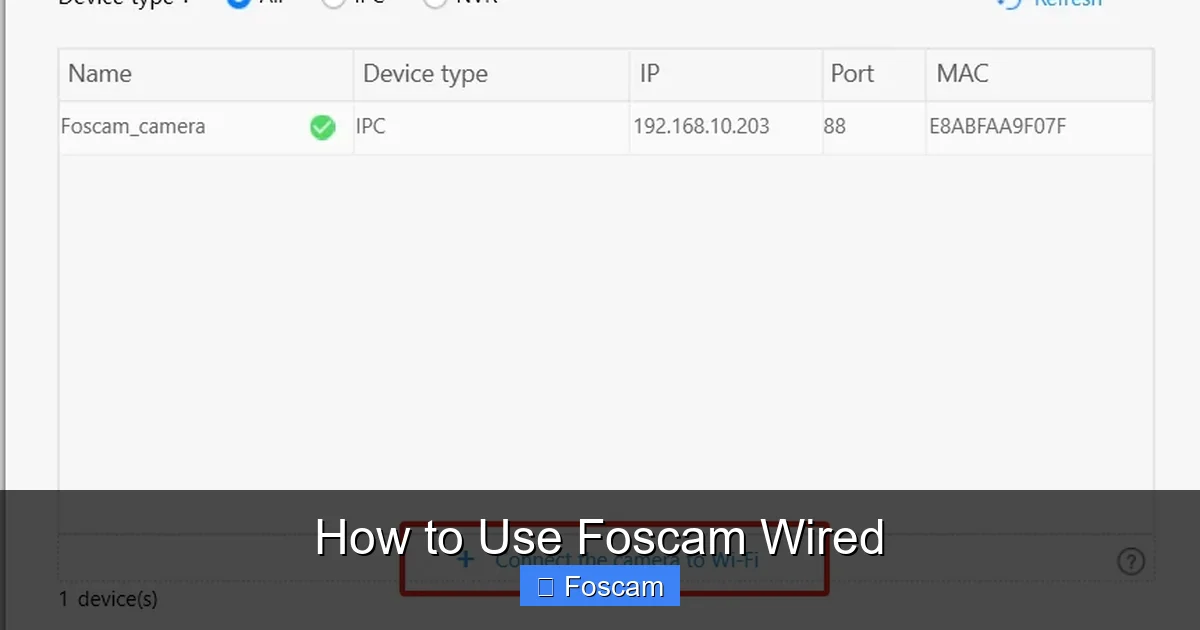 How to Use Foscam Wired
