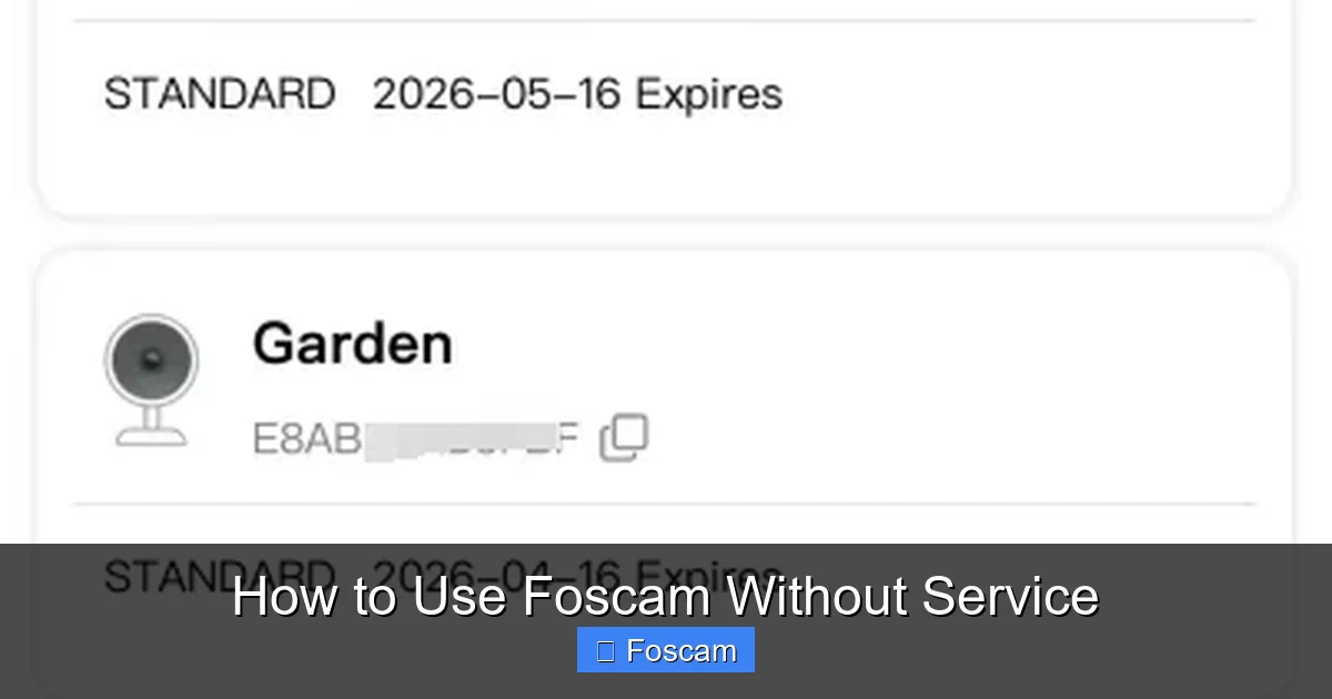 How to Use Foscam Without Service