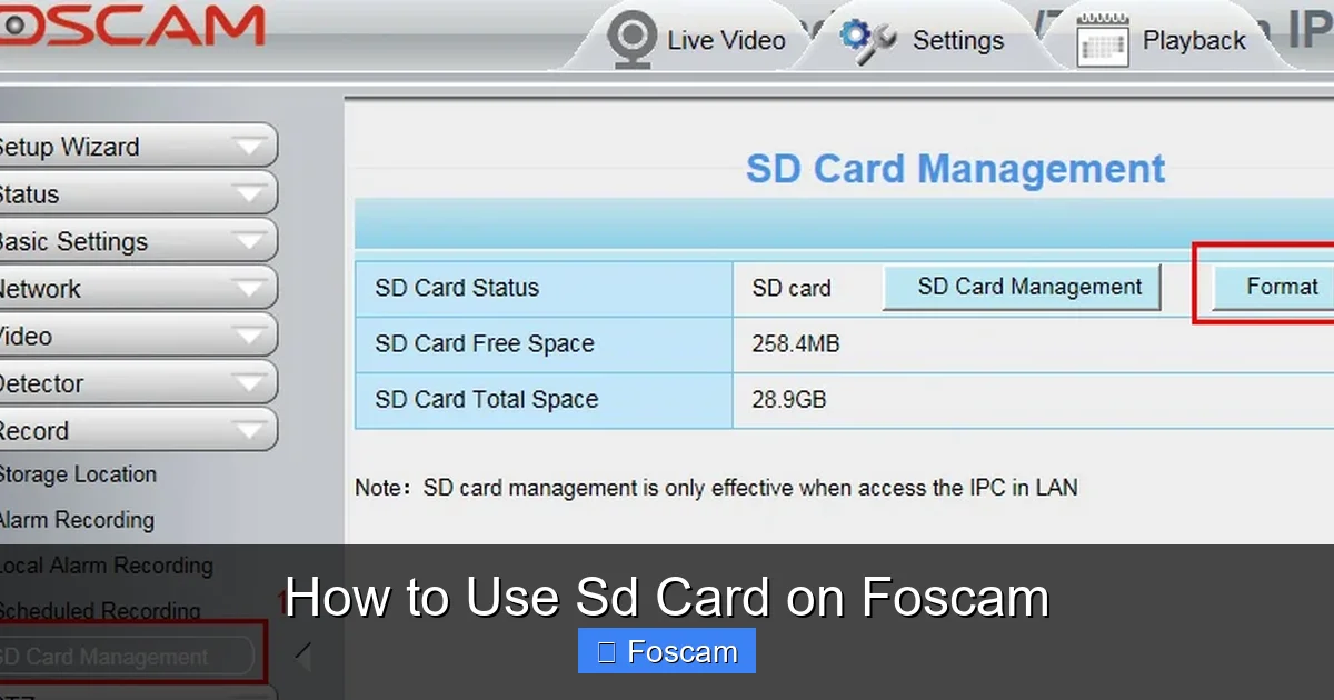 How to Use Sd Card on Foscam