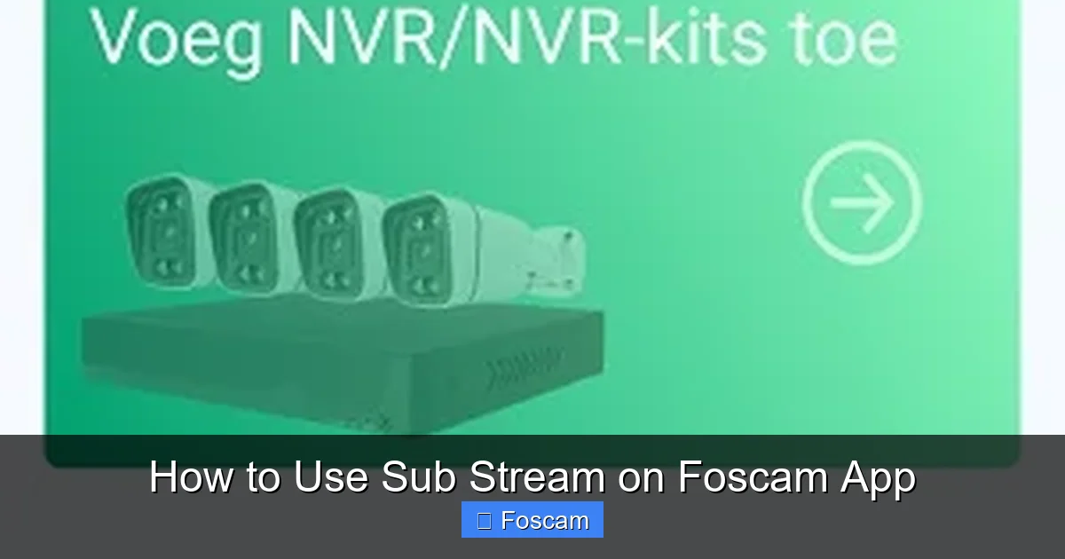 How to Use Sub Stream on Foscam App