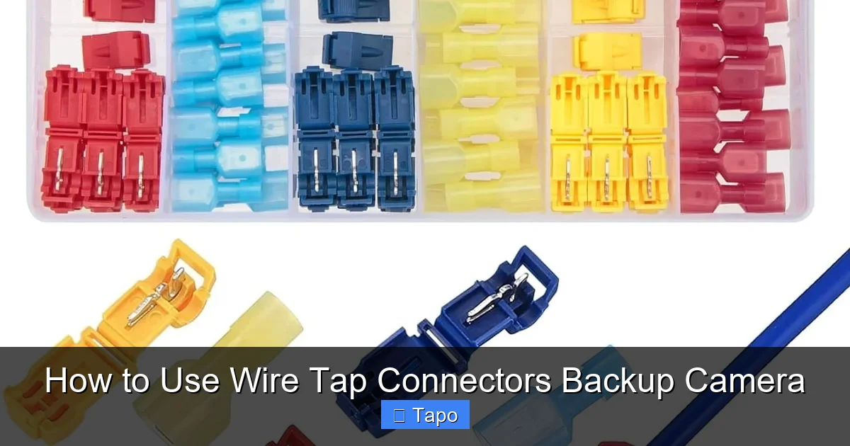 How to Use Wire Tap Connectors Backup Camera