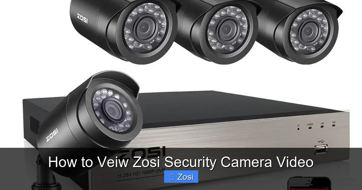 How to Veiw Zosi Security Camera Video