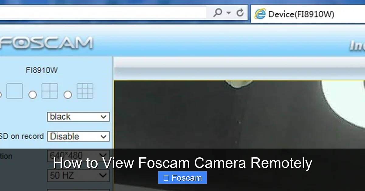 How to View Foscam Camera Remotely