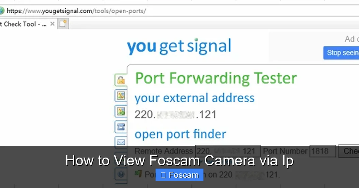How to View Foscam Camera via Ip