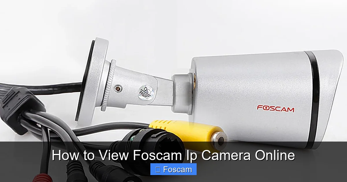 How to View Foscam Ip Camera Online