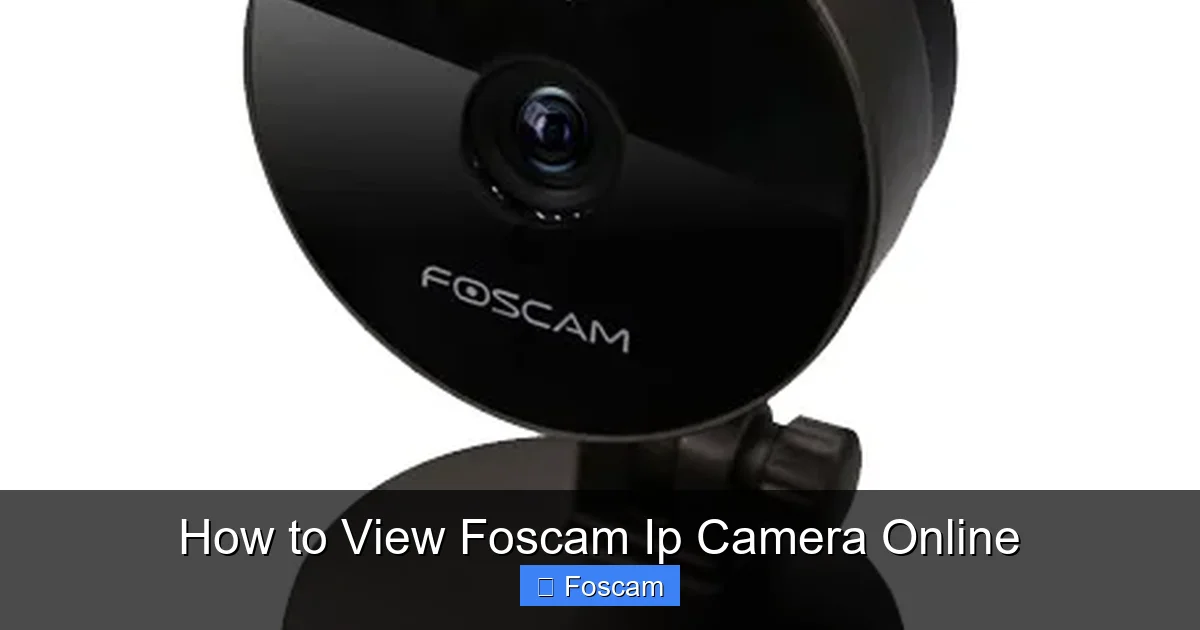 How to View Foscam Ip Camera Online