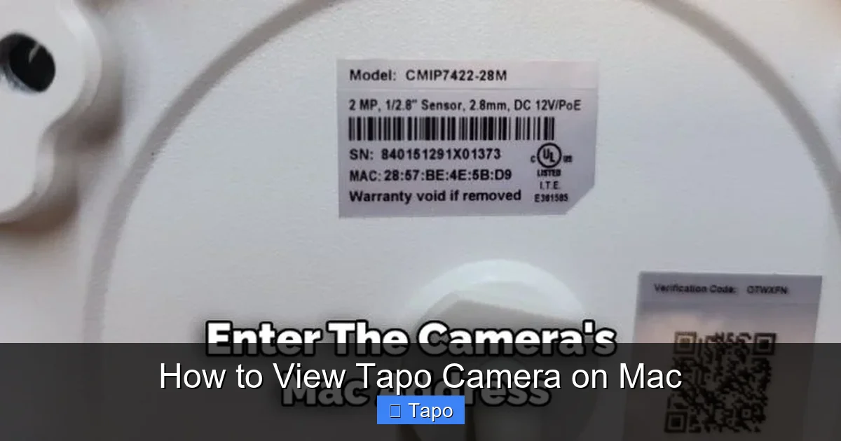 How to View Tapo Camera on Mac