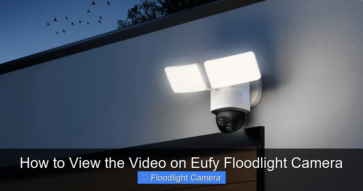 How to View the Video on Eufy Floodlight Camera
