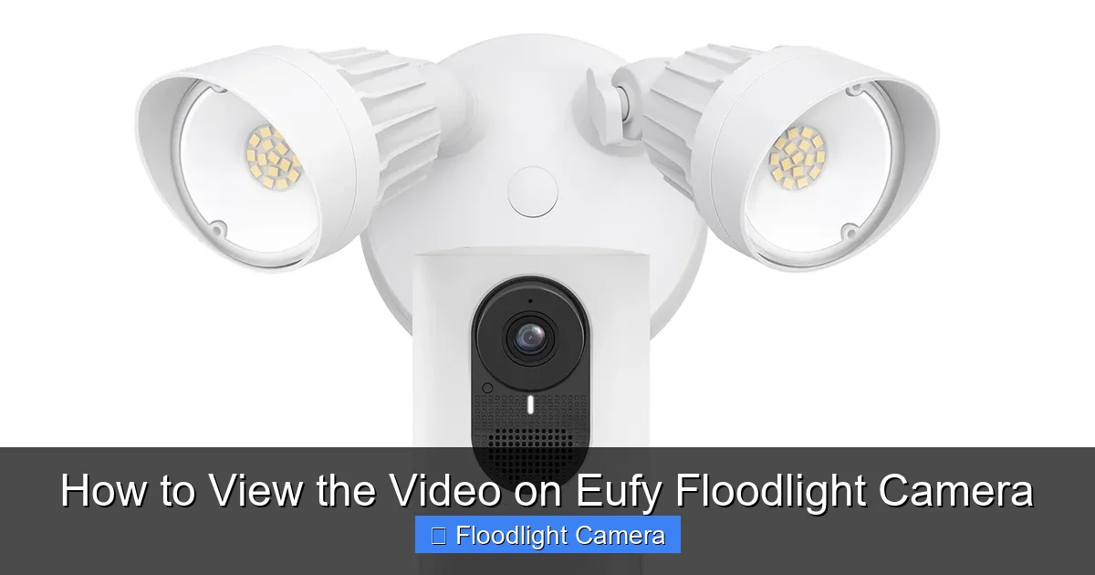 How to View the Video on Eufy Floodlight Camera