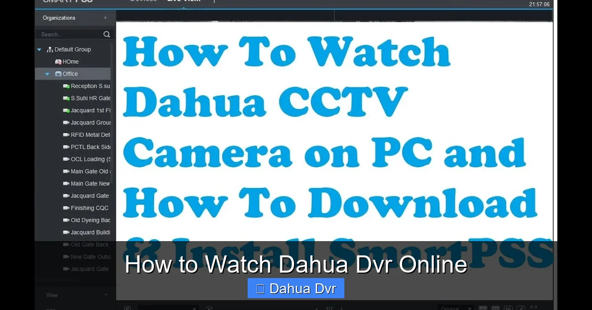 How to Watch Dahua Dvr Online