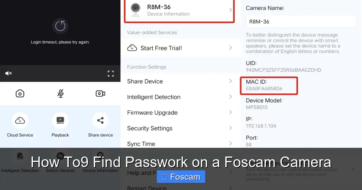 How To9 Find Passwork on a Foscam Camera