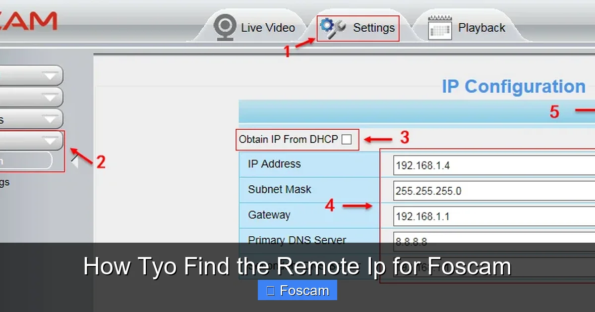 How Tyo Find the Remote Ip for Foscam