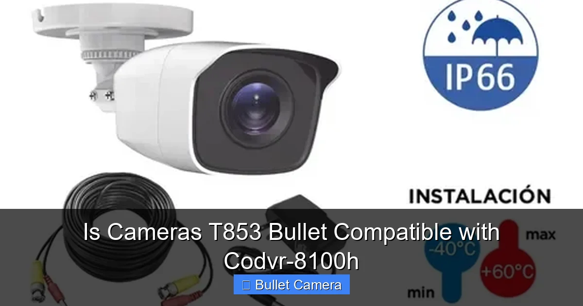 Is Cameras T853 Bullet Compatible with Codvr-8100h