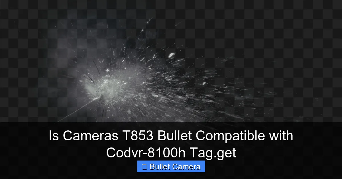 Is Cameras T853 Bullet Compatible with Codvr-8100h Tag.get