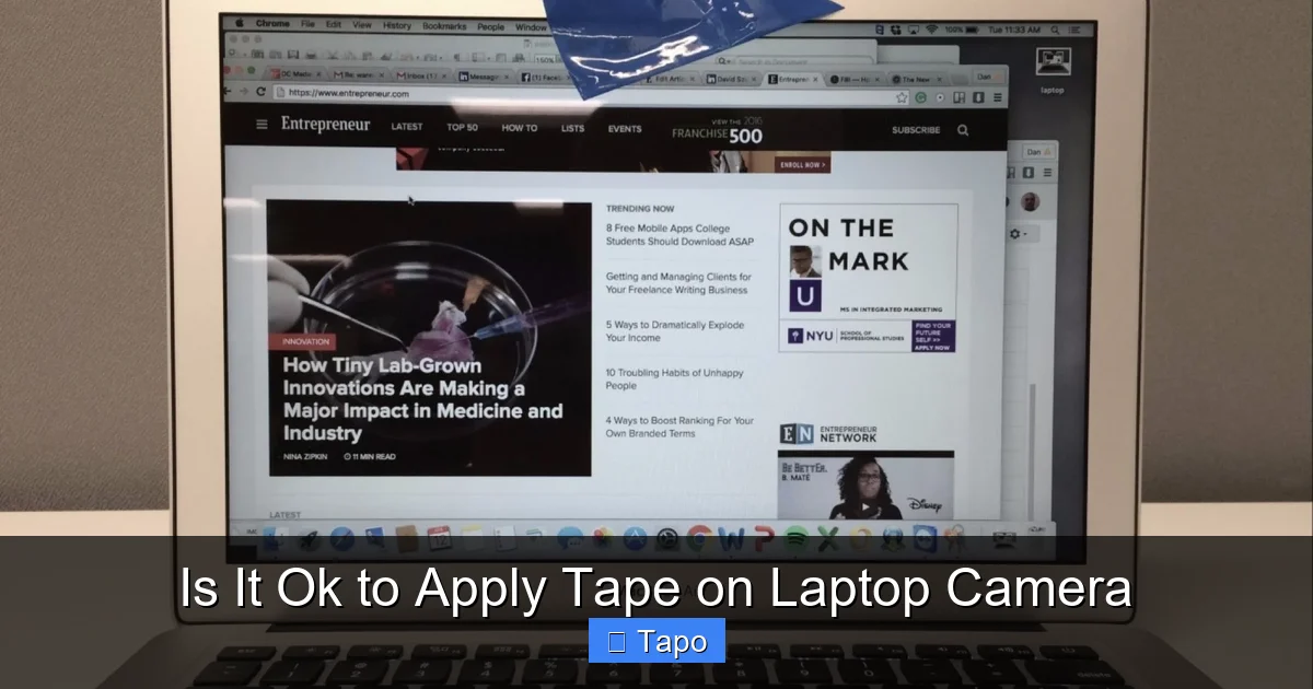 Is It Ok to Apply Tape on Laptop Camera