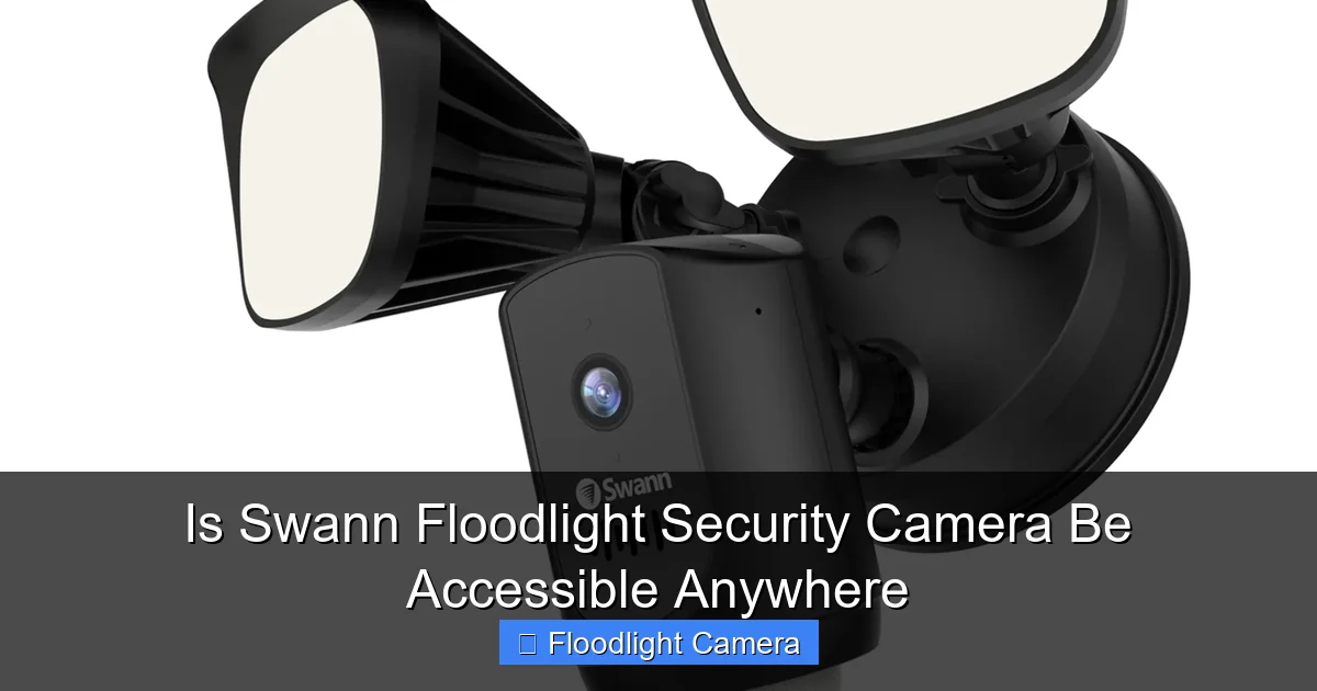 Is Swann Floodlight Security Camera Be Accessible Anywhere