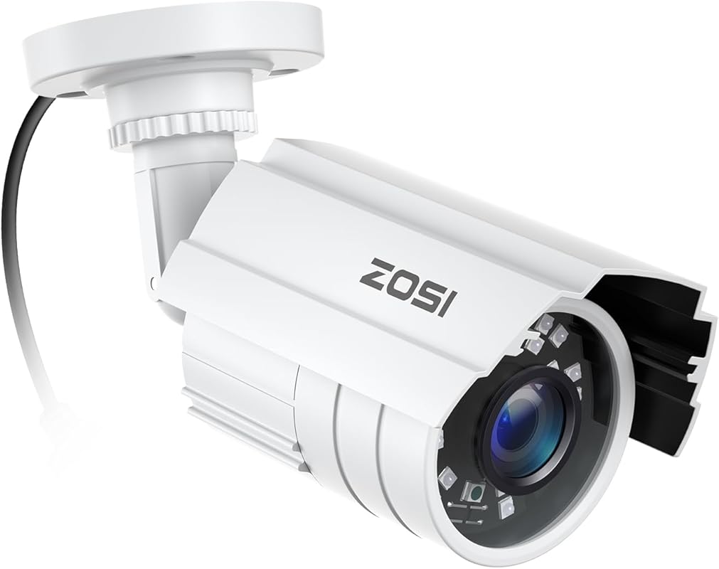 ZOSI 1080P Hybrid 4-in-1 Security Camera, 80ft Night Vision, Aluminum