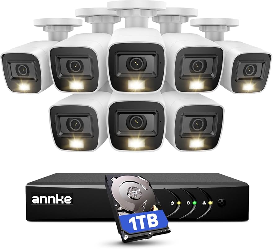 ANNKE 3K Lite Wired Security System with AI Detection, 8 HD Cameras, 1