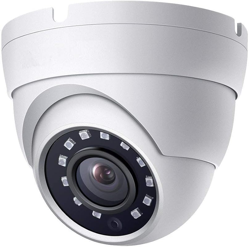 Real HD 1080P Dome Security Camera with 100° Wide View, 65ft Night Vis