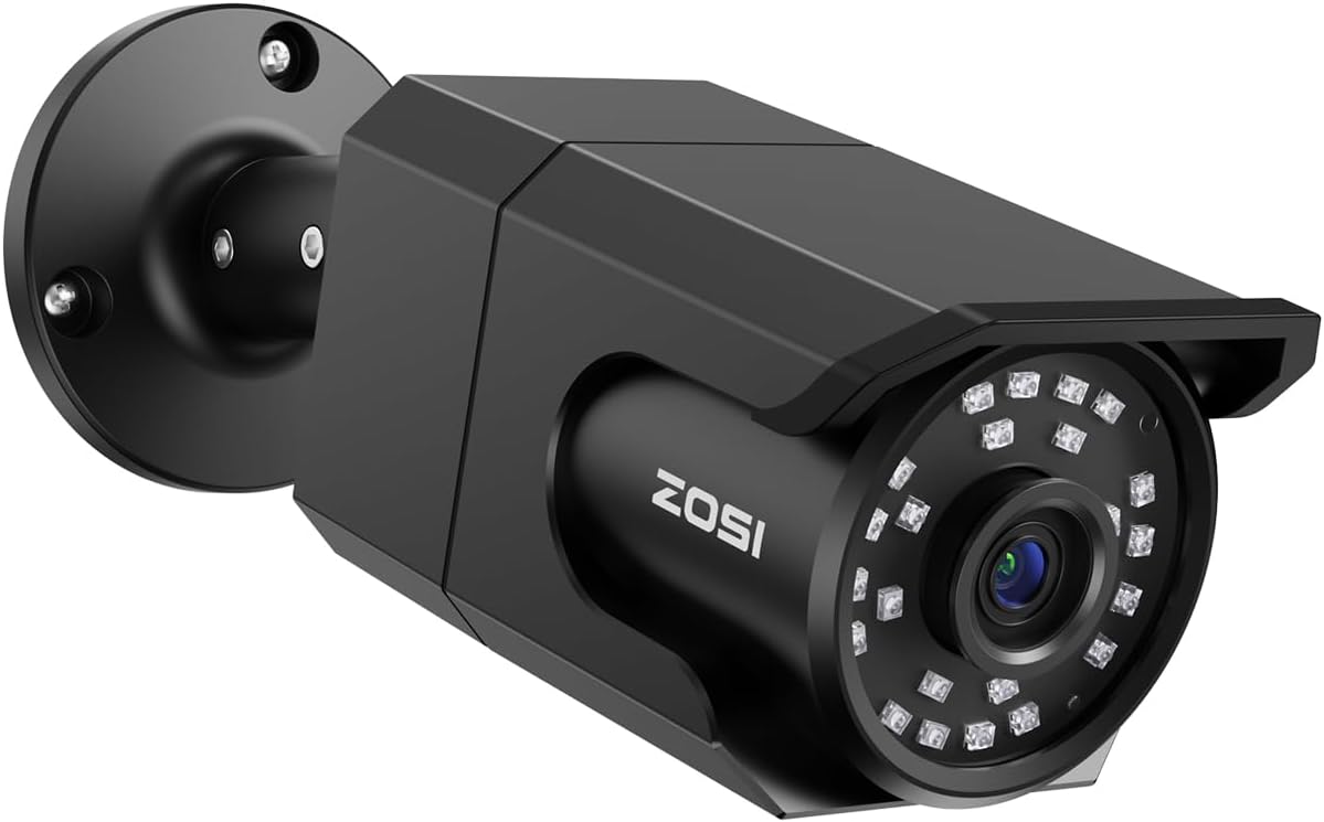 ZOSI 4K 8MP PoE IP Bullet Camera with Human Detection, 100ft Night Vision