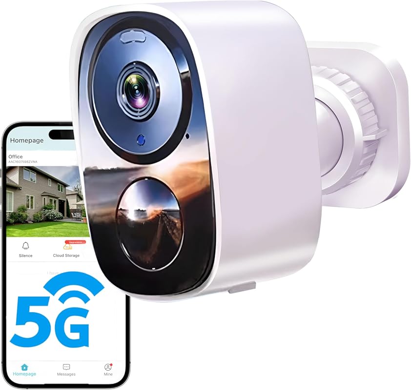 2025 Upgraded 2K Wireless Outdoor Security Cameras with Free Cloud Storage, 1-6 Months Battery, and AI Motion Detection