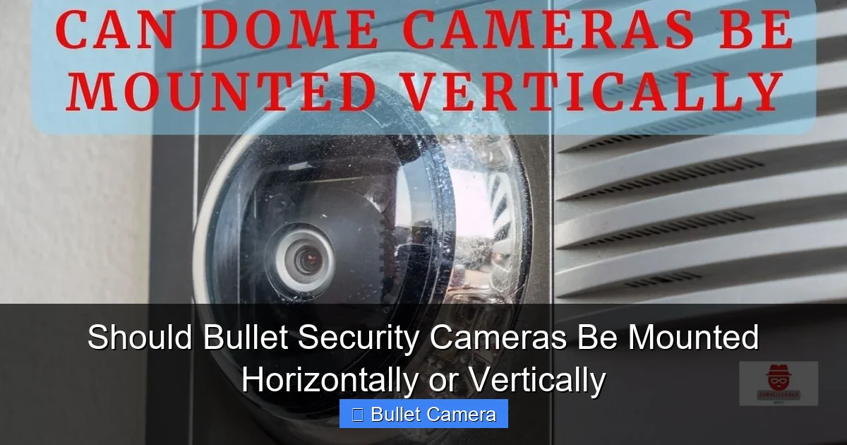 Should Bullet Security Cameras Be Mounted Horizontally or Vertically