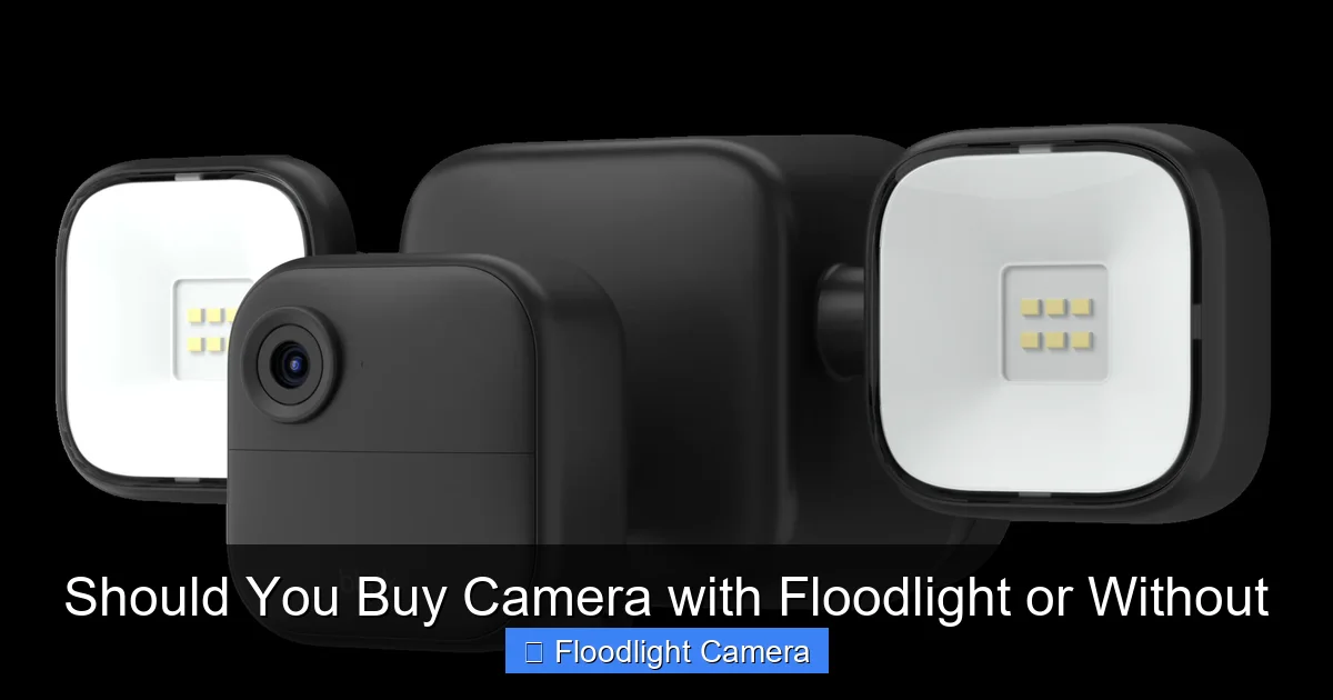 Should You Buy Camera with Floodlight or Without