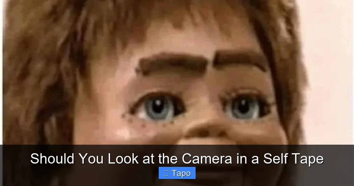 Should You Look at the Camera in a Self Tape