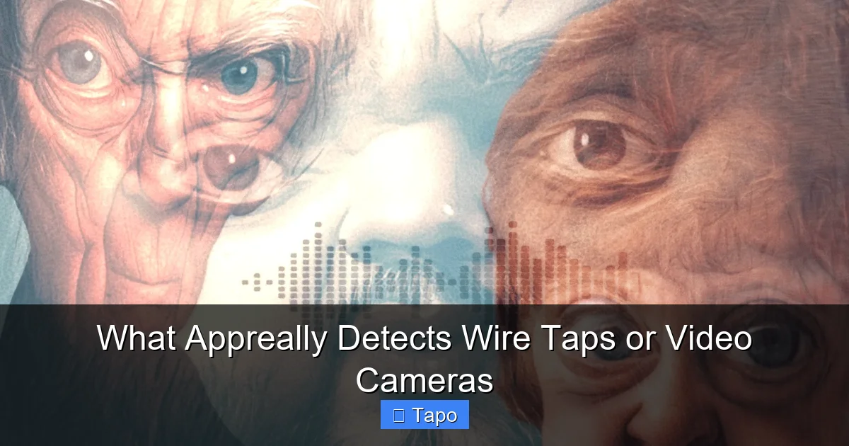What Appreally Detects Wire Taps or Video Cameras