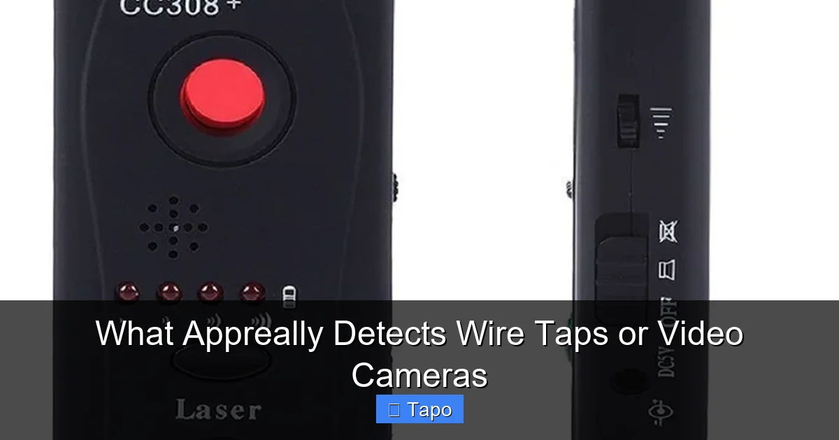 What Appreally Detects Wire Taps or Video Cameras