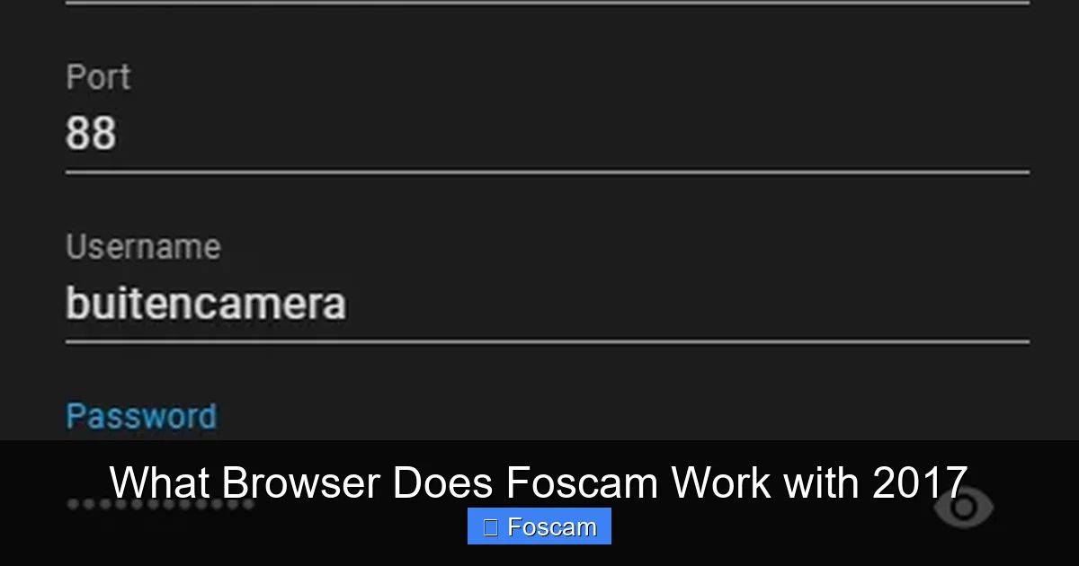 What Browser Does Foscam Work with 2017