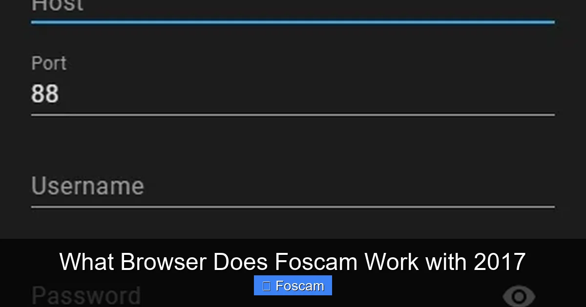 What Browser Does Foscam Work with 2017