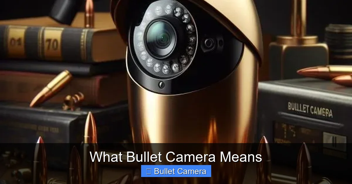 What Bullet Camera Means