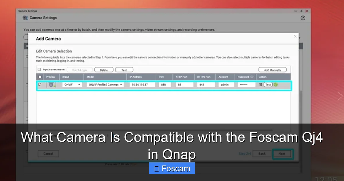 What Camera Is Compatible with the Foscam Qj4 in Qnap